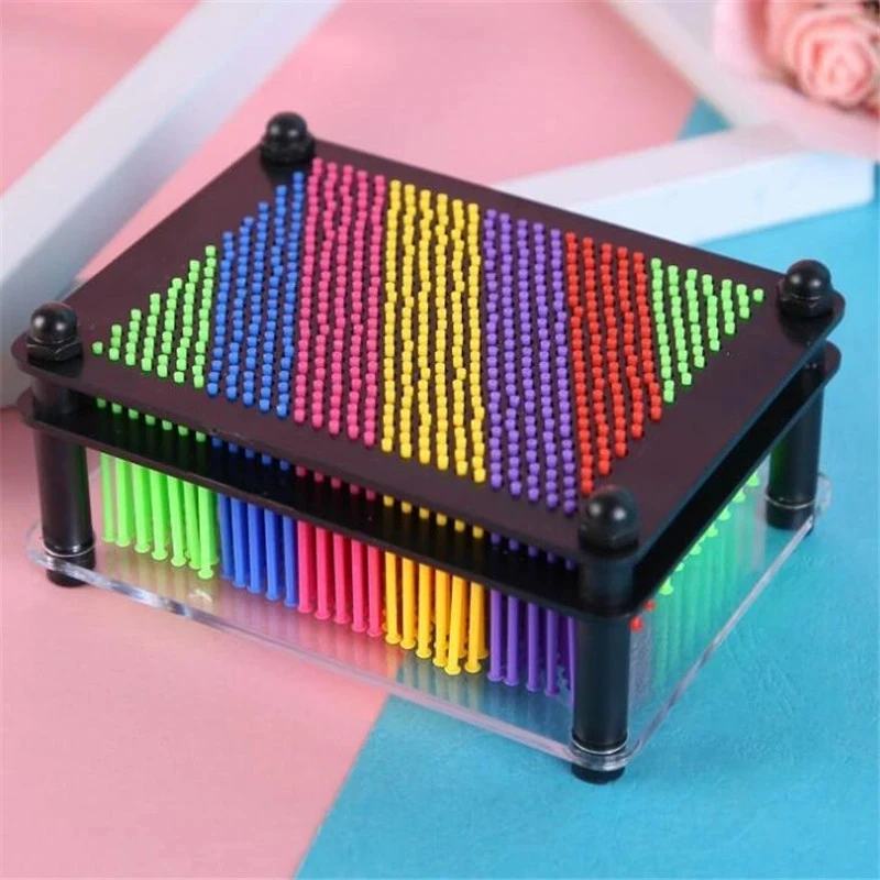 3D Clone Pin Compression Art Clone Hand Model Children's Toy Screen Insertion Pin Board Sculpture Painting Carving Illustration