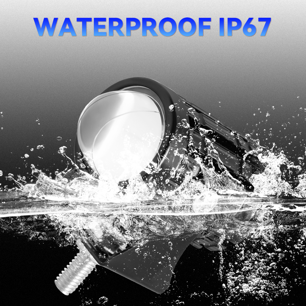 2 stks Super Heldere Motorfiets Spotlight LED Koplamp Projector Fisheye Lens LED Moto Mistlampen Extra Verlichting Met Schakelaar