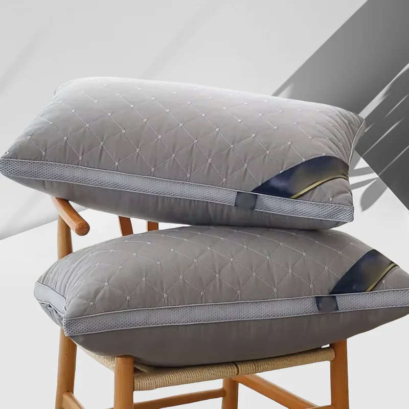 Almohada ortopédica para soporte cervical y ayuda para dormir, almohada individual para estudiantes con núcleo sin colapso de alta resiliencia para uso en el hogar/in dormitorio/Hotel