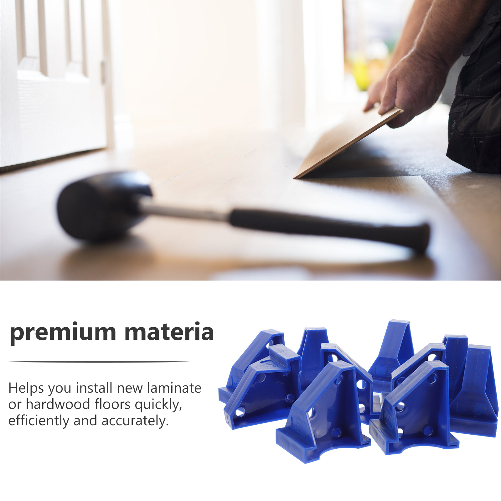 20pcs Flooring Spacers for Laminate Wood Installation Kits Durable PP Reusable Vinyl Plank Tools Floor