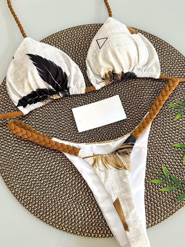 Ruotongsept roupa de banho feminina leopardo impressão conjunto biquíni brasileiro sexy tanga maiô duas peças maiô feminino 2023 beach wear
