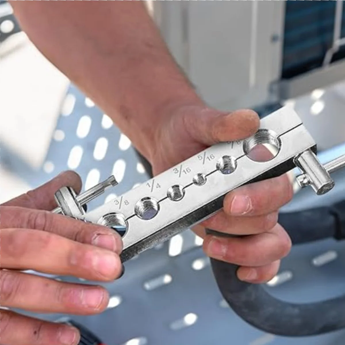 Set di strumenti per svasatura Cono e barra a 6 fori per applicazioni di linea freno per refrigerazione a gas acqua, strumento per svasatura tubi in ottone e alluminio