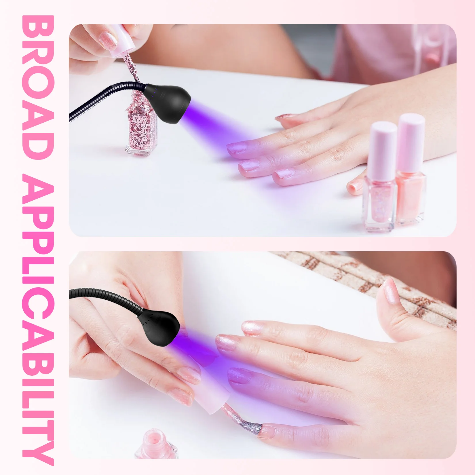 네일 건조기 라이트 UV 네일 램프 395nm 파장 클립 온 데스크 미니 USB 젤 네일 용 ongle 매니큐어 살롱 도구