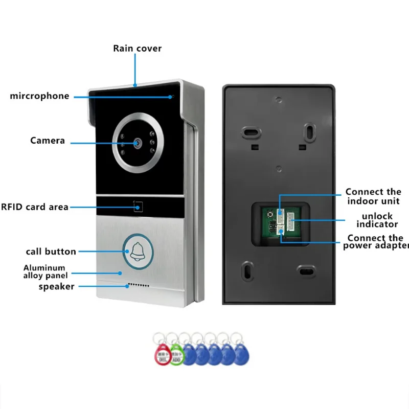 AnjieloSmart 7 ''TFT цветной проводной видеодомофон домофонная система для дома внутренний монитор видеодомофон ИК ночного видения