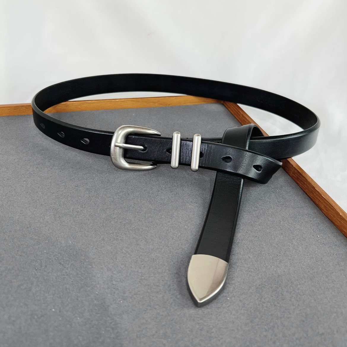 Женский модный винтажный корсет из натуральной кожи с серебряной пряжкой, женское пальто с поясом, платье с поясом, широкий пояс J542