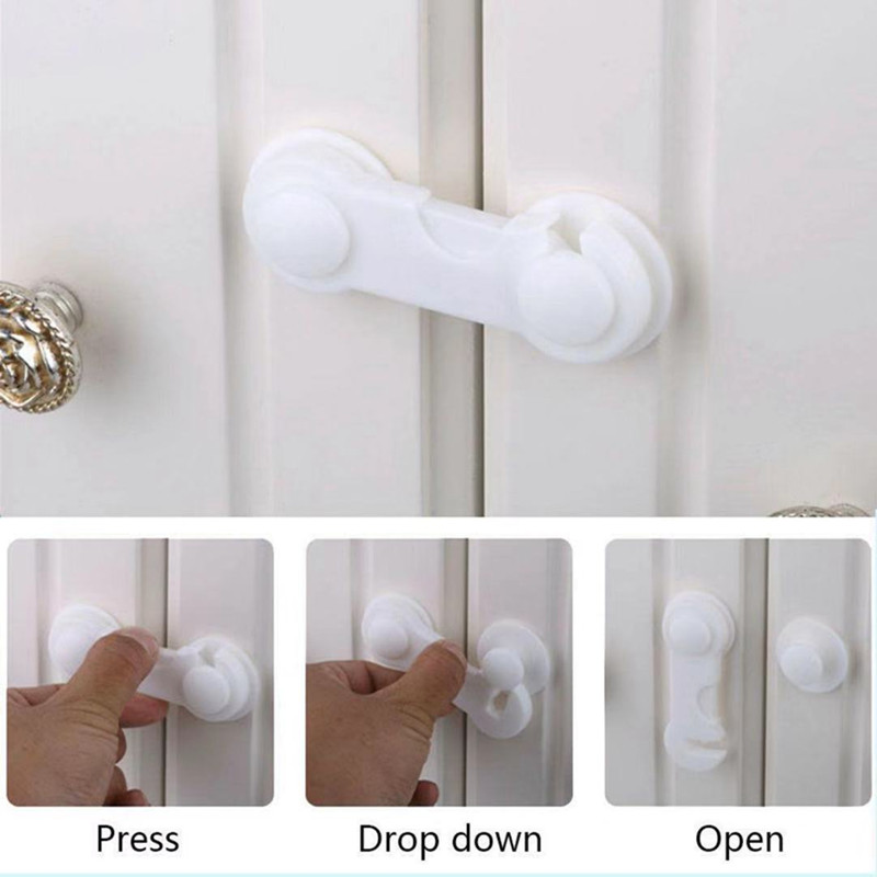 5 Chiếc Tủ Ngăn Kéo Tủ An Toàn Cho Bé Ổ Khóa Trẻ Em Nhựa Trẻ Sơ Sinh Bảo Vệ