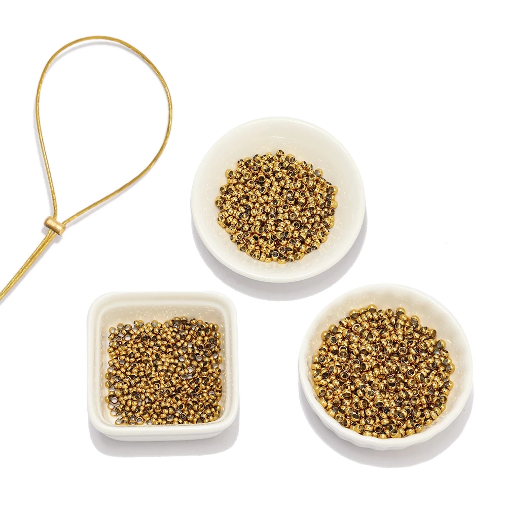 100pcs สแตนเลสสตีล Ball CRIMP End ลูกปัด Dia1.5/2/2.5/3/3.5/4mm Stopper Spacer ลูกปัดสําหรับ DIY เครื่องประดับทําผลการค้นหาอุปกรณ์