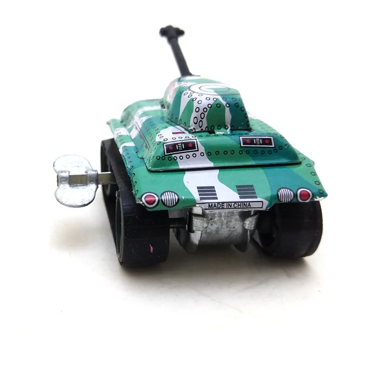 8090 ノスタルジックなブリキ国内バージョン巻き戦車レトログッズブリキ工芸品