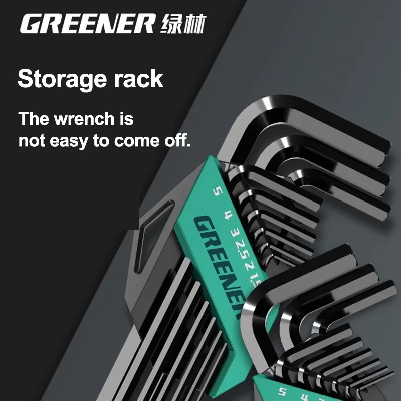 GREENERY Greenener-llave de arcoíris extendida, juego de llaves Allen, llave hexagonal, herramienta de brazo corto multifuncional, herramienta de llave Universal