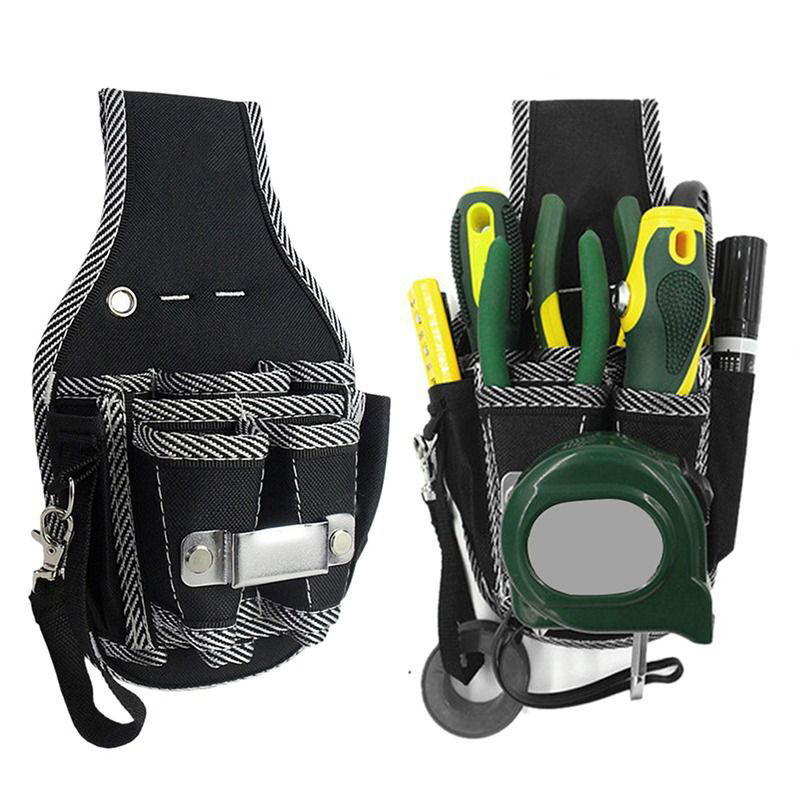 Multifuncional Nylon Tecido Ferramenta Bag, Chave De Fenda Titular Kit, Eletricista Cintura Pocket Case, Belt Case