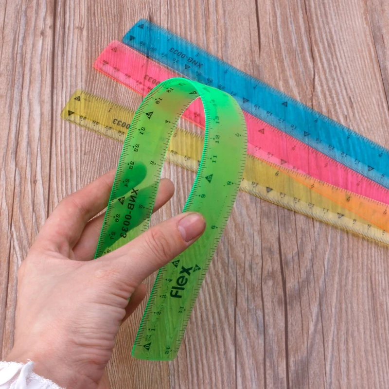 Soft Ruler 30cm Flexible Ruler Multi Color Creative Stationery Rule School Supply