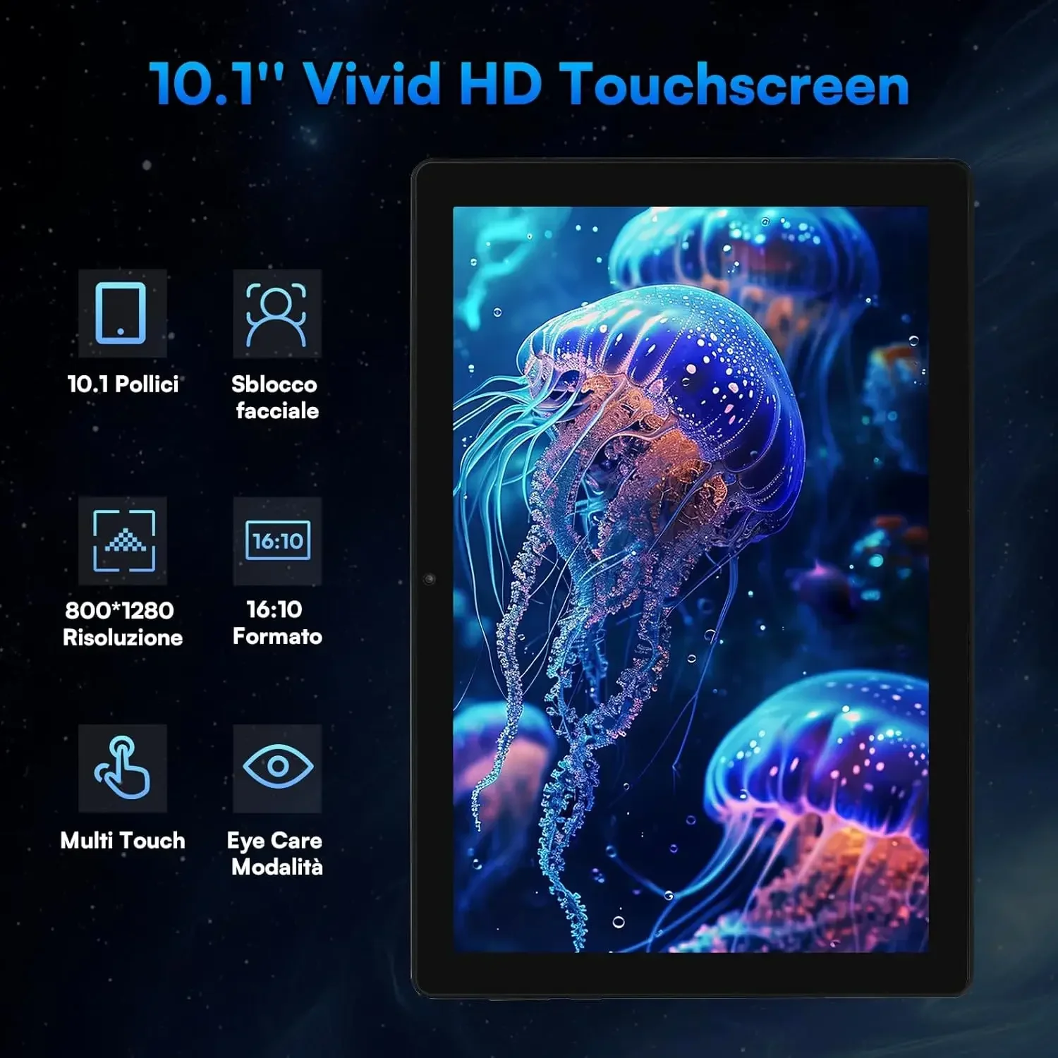 Newest Tablet 10 Inch Android 15 Octa-Core 20GB RAM 64GB ROM 1280x800 IPS Tablets PC WiFi6 Bluetooth5.3 Widevine L1 Keyboard Set