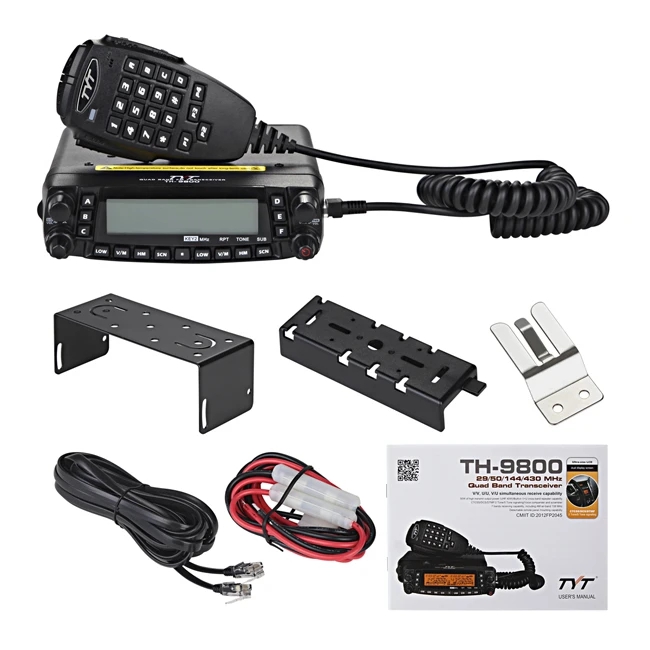 TYT TH-9800 PLUS Façades 50 W Bande Mobile Transcsec 26-33(10M)/47-54(6M)/136-174(2M) station de base autoradio, 400-480(70cm) MHz