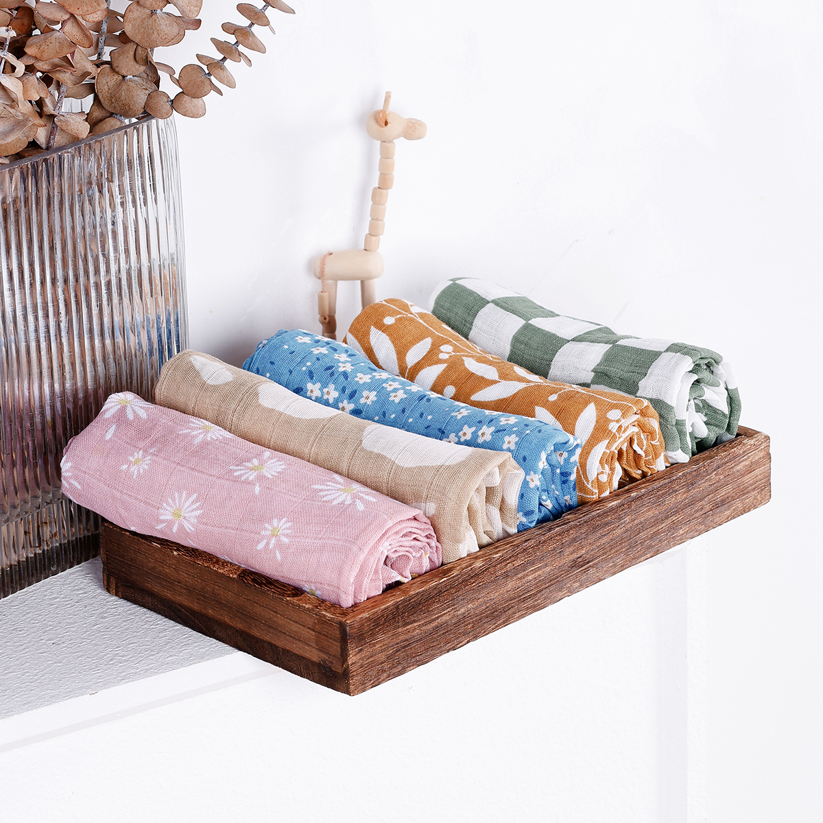 HappyFlute 5 Teile/satz 60*60 cm Weiche Musselin Fütterung Spucktuch Neugeborenen Baumwolle Baby Lätzchen