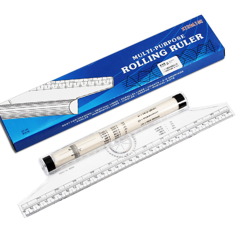 15cm 30cm rolling parallel ruler student design drawing practice drawing geometric drawing