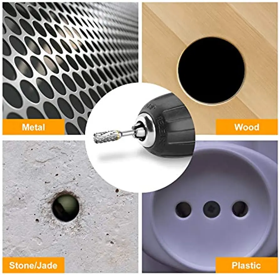 Neue 10 stücke 1/8 "Schaft Hartmetall Fräser Dreh Werkzeug Grat Doppel Diamant Cut Rotary Dremel Werkzeuge Elektrische schleifen
