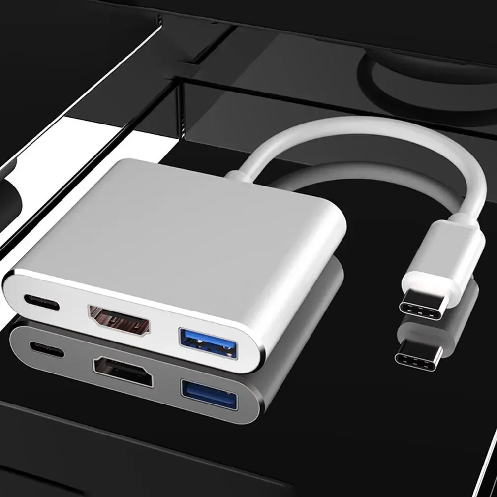 4K TYPE C to HDMI-Compatible Adapter USB3.1/3.0 Hub Type C Charging Converter for Samsung S23 Ultra Huawei Xiaomi Laptop Macbook