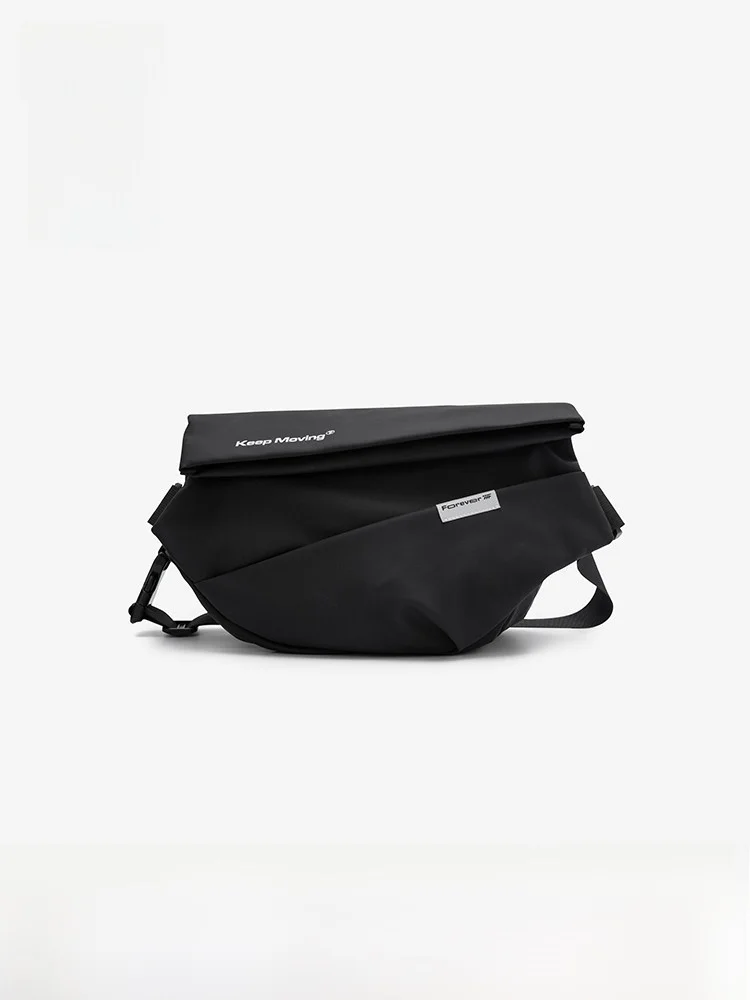 Semir メンズファッションレタープリント大容量クロスボディバッグカジュアルスタイルソフト素材シングルストラップチェストバッグ春 2024