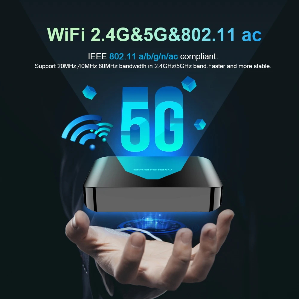 TV Box Android 14 8K TV98 ATV Plus Allwinner H313 Quad Core 5G Dual Wifi BT5.0 Support Smart Voice control Player 4K Set Top Box