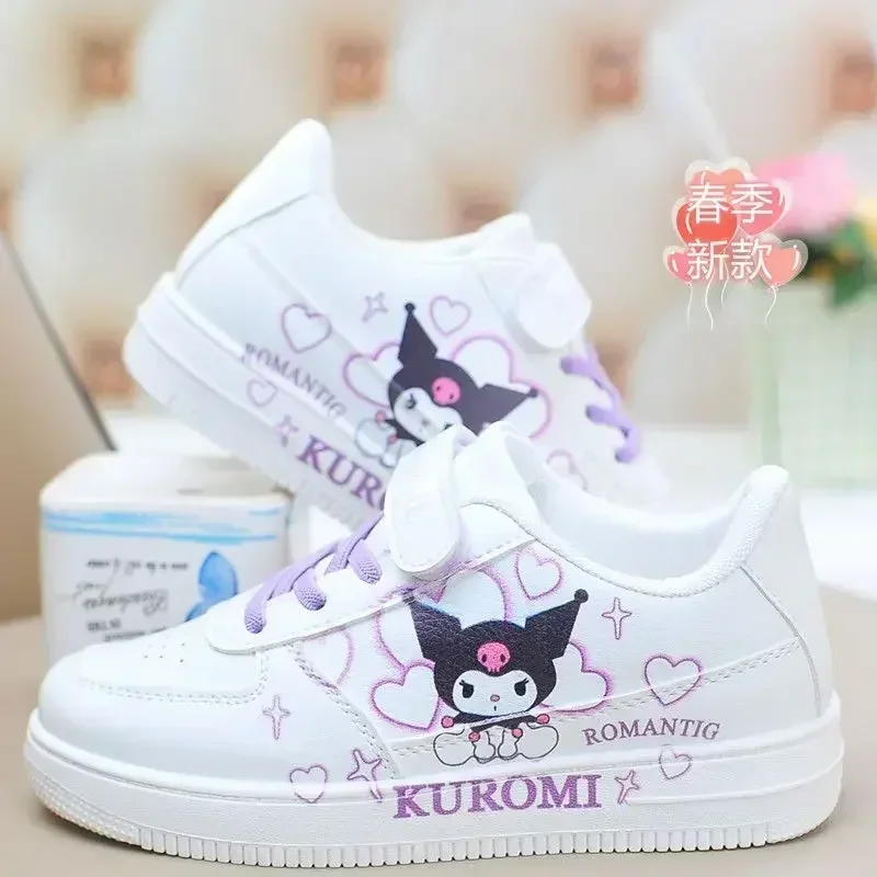 Sanrio Hallo Kitty Mädchen Turnschuhe flache Kuromi Freizeitschuhe Frühling und Herbst Student Laufschuhe Zimtbrett Schuhe