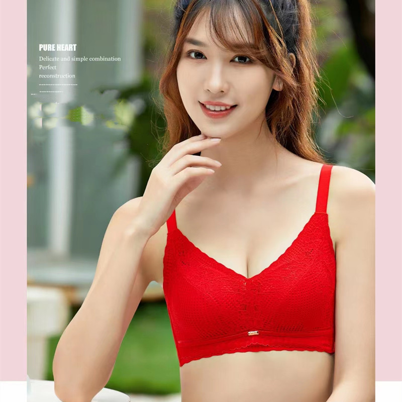 Ukuran dari 32/70A/B sampai 38/85A/B mulus renda tipis Bra Push Up pakaian dalam