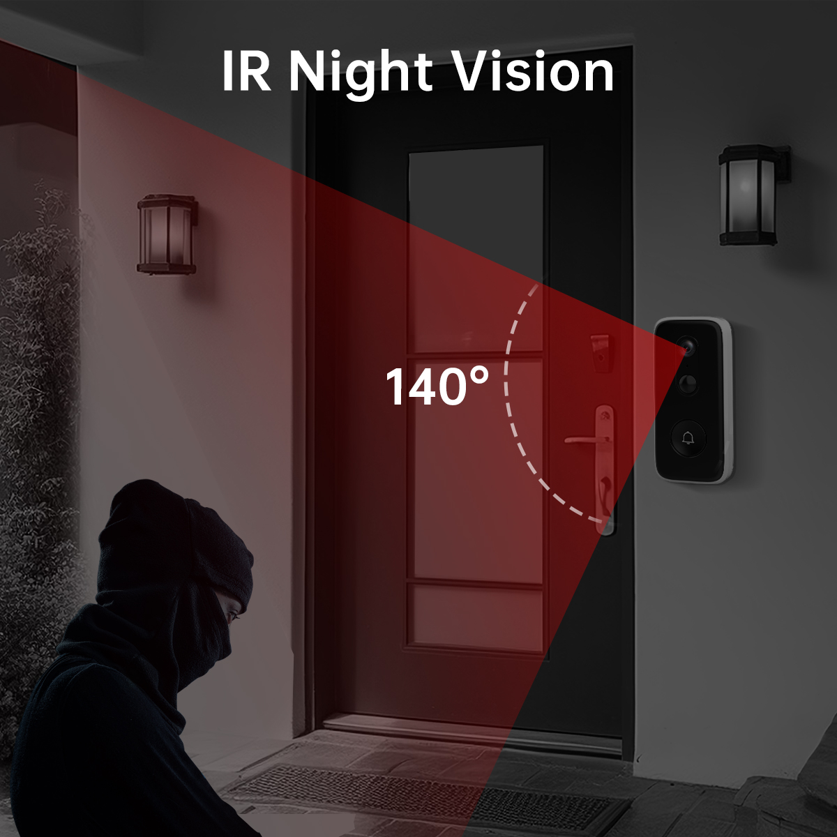 JOOAN 3MP Sem Fio WiFi Campainha Vídeo Porteiro Campainha com Câmera Smart Phone Campainha Câmera Bateria PIR Detector de Movimento
