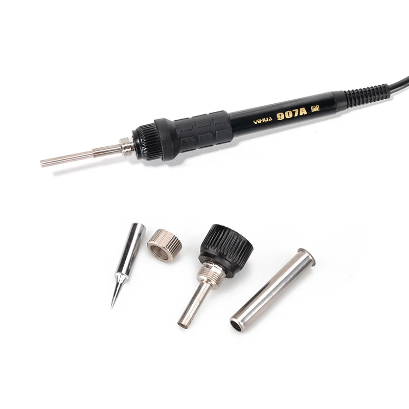 YIHUA 907A Soldering Iron Handle 50W Universal 936 สถานีบัดกรีเตารีดไฟฟ้า 5 หลุมอินเทอร์เฟซเครื่องมือเชื่อมอุปกรณ์เสริม
