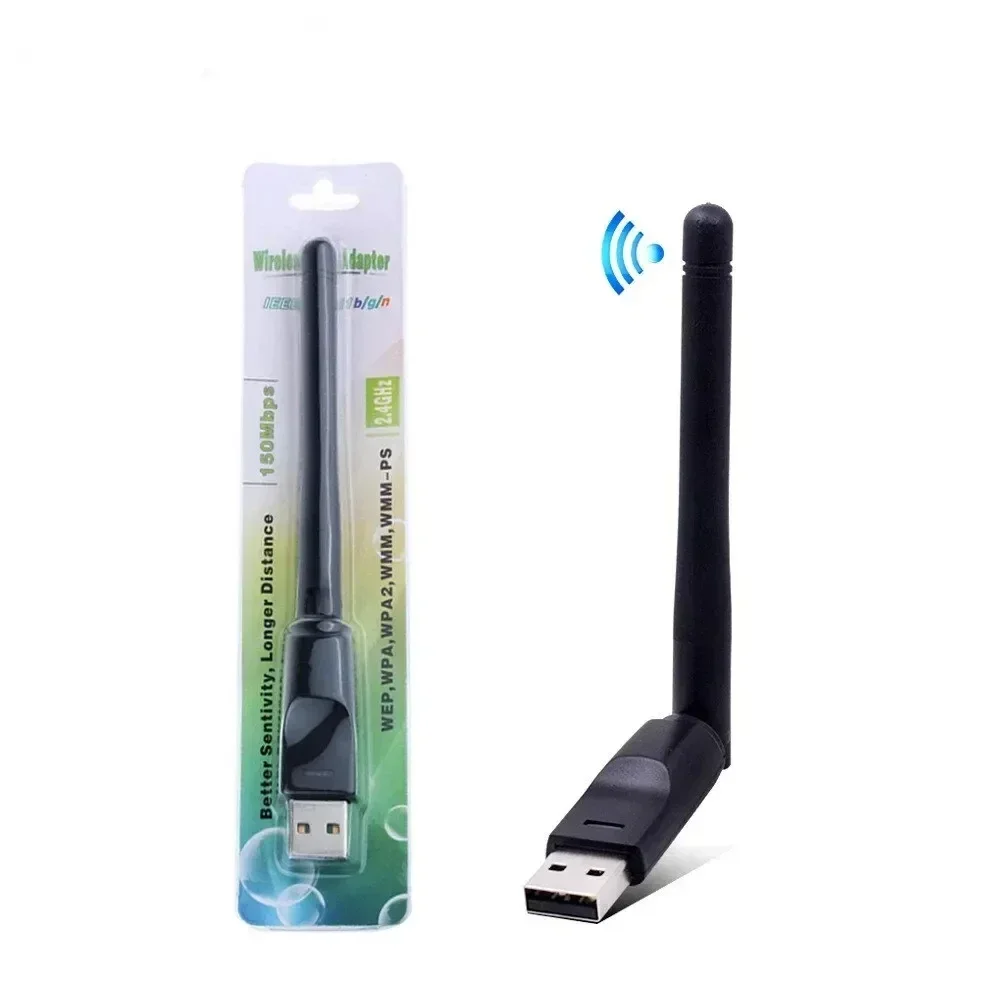 USB Wireless Network Card WiFi Transmitter Set Top Box IPTV Receiver Wifi Antenna for Desktop Laptops - Wireless Networking
