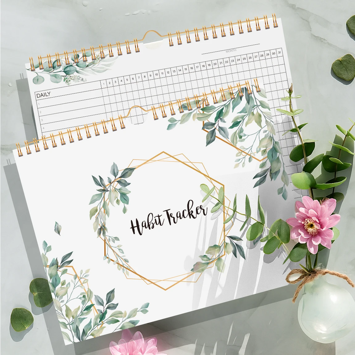 1pc Habit Tracker Calendar To Do List Planner Spiral Bound Daily Weekly And Monthly Habit Tracker Journal And Goal Board12 Pages