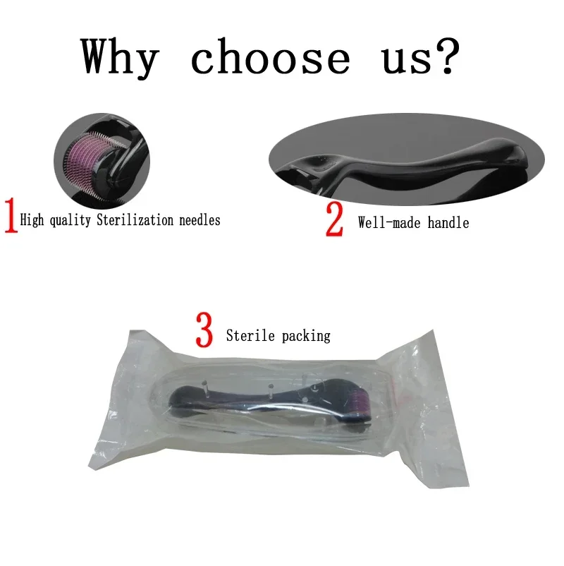 Mezoroller Bartroller DRS 540-Nadel Micro-Needling Derma Roller für Haar-Re-Wachstum Hautpflege Körperbehandlung MTS Microniddle