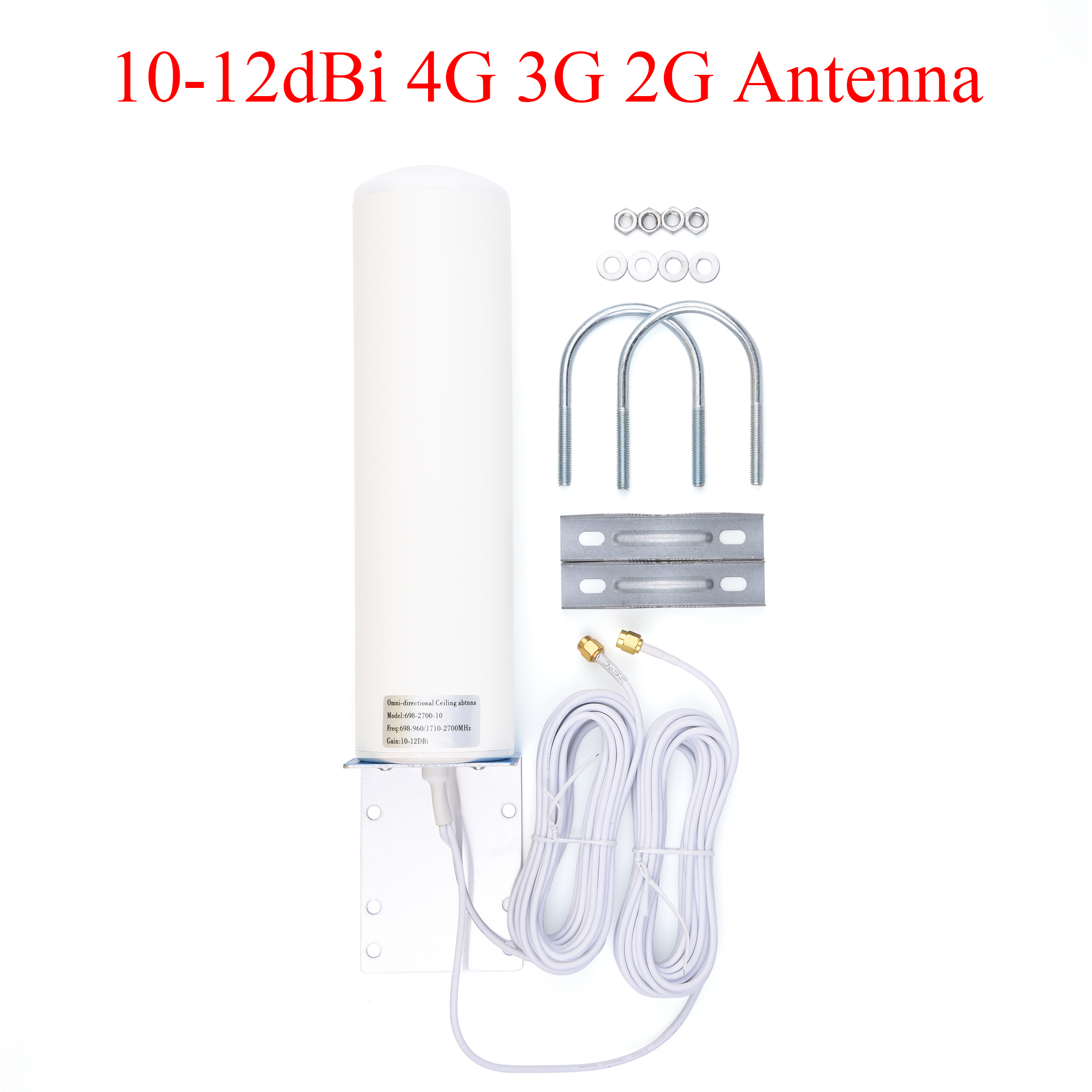 10–12 dBi 4G LTE-Antenne 698–2700 MHz 4G 3G 2G Außenantenne Dual-SMA-Stecker 5 m/16,4 Fuß Kabel für Router-Signalverstärker