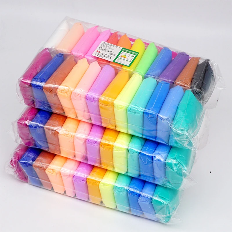 Arcilla seca al aire de 12/24/36 colores, arcilla suave para niños, cerebro, plastilina educativa, regalos, peso súper ligero, juguetes de modelado DIY, Kits de arcilla