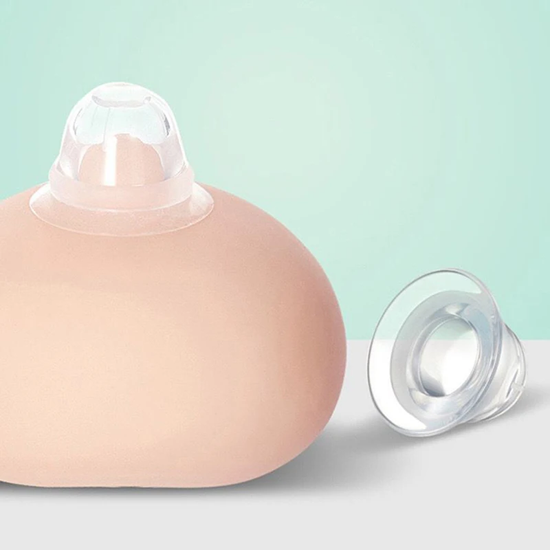 Corrector de Pezones invertidos planos para lactancia materna, 2 piezas, de silicona, con funda transparente