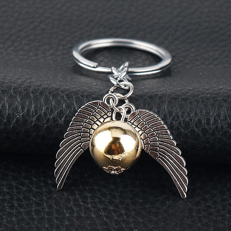 Snitch chaveiro pingente asas chaveiro criativo pequeno presente acessórios do carro masculino e feminino chaveiro acessórios