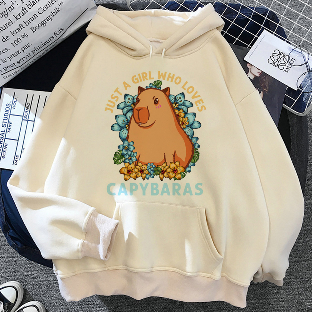 Capybara Hoodies Damen 90er 2023 Y2K Ästhetik zieht Kleidung weiblich Langarm Top Pullover