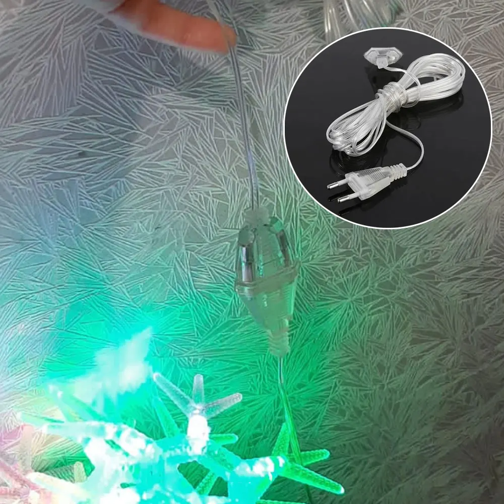 3 Meter Power Extension Cable Transparent Standard Power Extension Cord Wire for LED String Light Christmas Holiday Lights