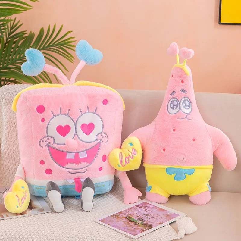 40 ซม.Spongebob Squarepants Patrick Star สีชมพู Kawaii การ์ตูนคอสเพลย์ตุ๊กตา Plush ของเล่นตุ๊กตาของขวัญวันเกิดสําหรับเด็กหญิงเด็กชาย