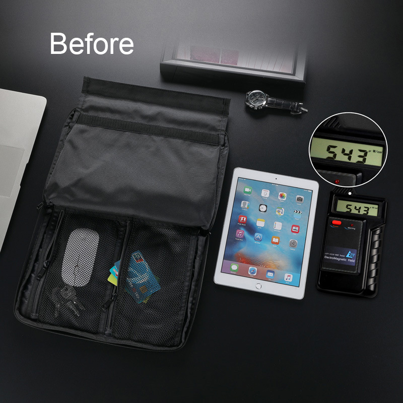 Faraday-bolsa bloqueadora de teléfono para ordenador, bloqueador de señal Rfid, bolso de protección, teléfono portátil, funda bloqueadora de señal de llave de coche Fid Rf