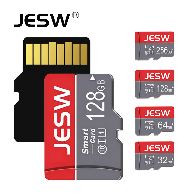 JESW Micro 128G Ultra memoria tarjeta SD TF tarjeta Flash A1 V10 C10 U1 32GB 64G 16G 8G 4G Micro para cámara UAV mesa de interruptor de teléfono