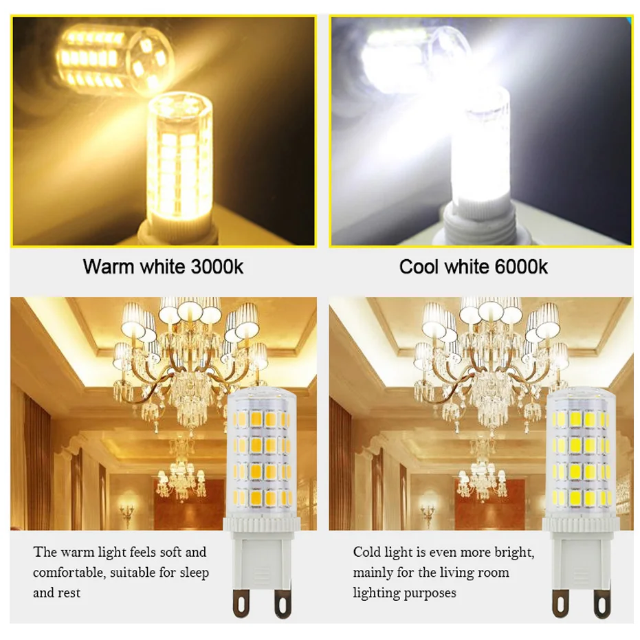 220V G4 G9 LED-Birne 4W 5W 7W E14 Lampe Maislicht Keramik 2835 Smd 33/51/75LEDs Hochheller Scheinwerfer für Kronleuchterbeleuchtung