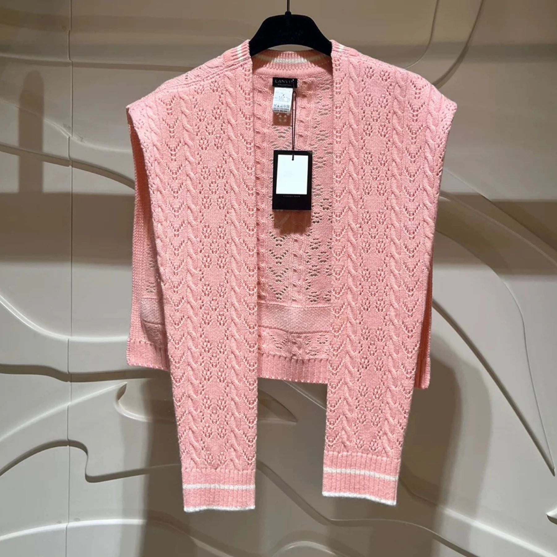 C de lana tejido con bordado pesado estilo coreano, informal, versátil, antiedad, multifuncional, accesorio de moda para p...