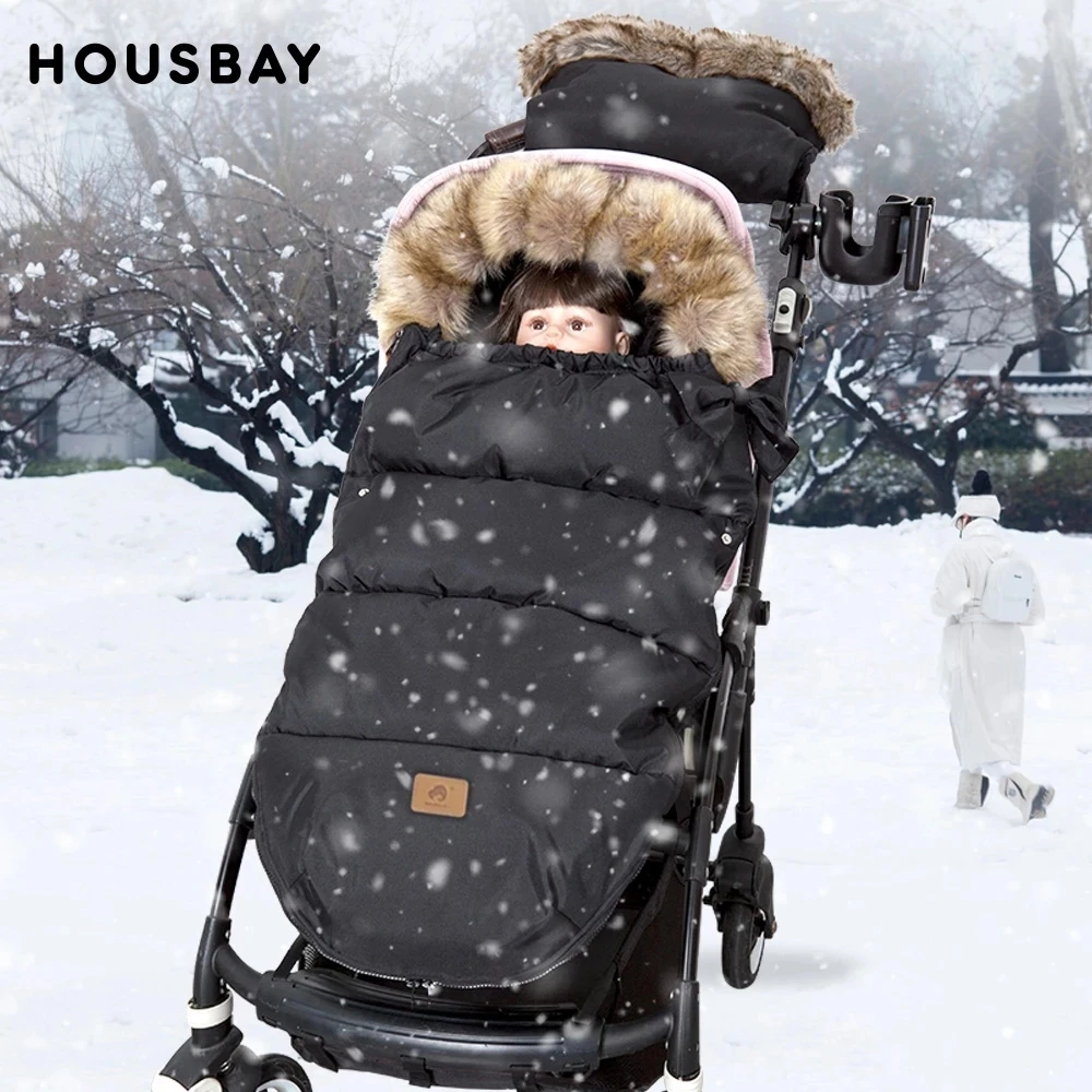Túi Ngủ Cho Bé Trong Xe Đẩy Mùa Đông Dày Hơn Bao Thư 0-24Months Pram Footmuff Cho Đi Chơi Sleepsack Thay Tã Kén 90Cm