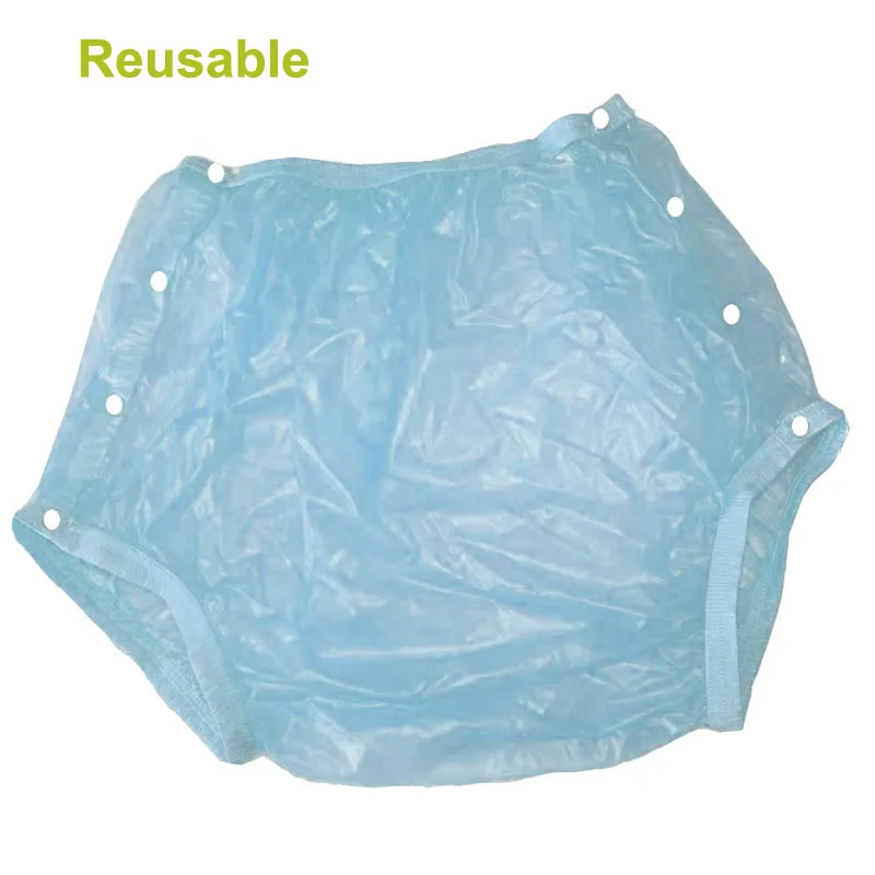 Wasserdichter PVC-Knopf für Erwachsene, Windel, Mantel, wiederverwendbar, Inkontinenz, Hose, Windel, Kunststoff, transparent, kann alles geöffnet werden