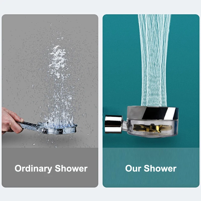 หัวฝักบัวแรงดันสูงประหยัดน้ําฝักบัว Pommeau De Douche One-key หยุดน้ํานวดหัวฝักบัวสําหรับอุปกรณ์ห้องน้ํา