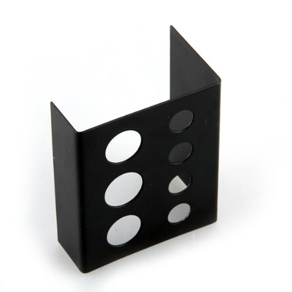 1/3 Uds. Cubierta rectangular de 7 agujeros de acero inoxidable negro, tazas de pigmento de tinta para tatuaje, soporte para tapa, contenedor de almacenamiento, accesorios