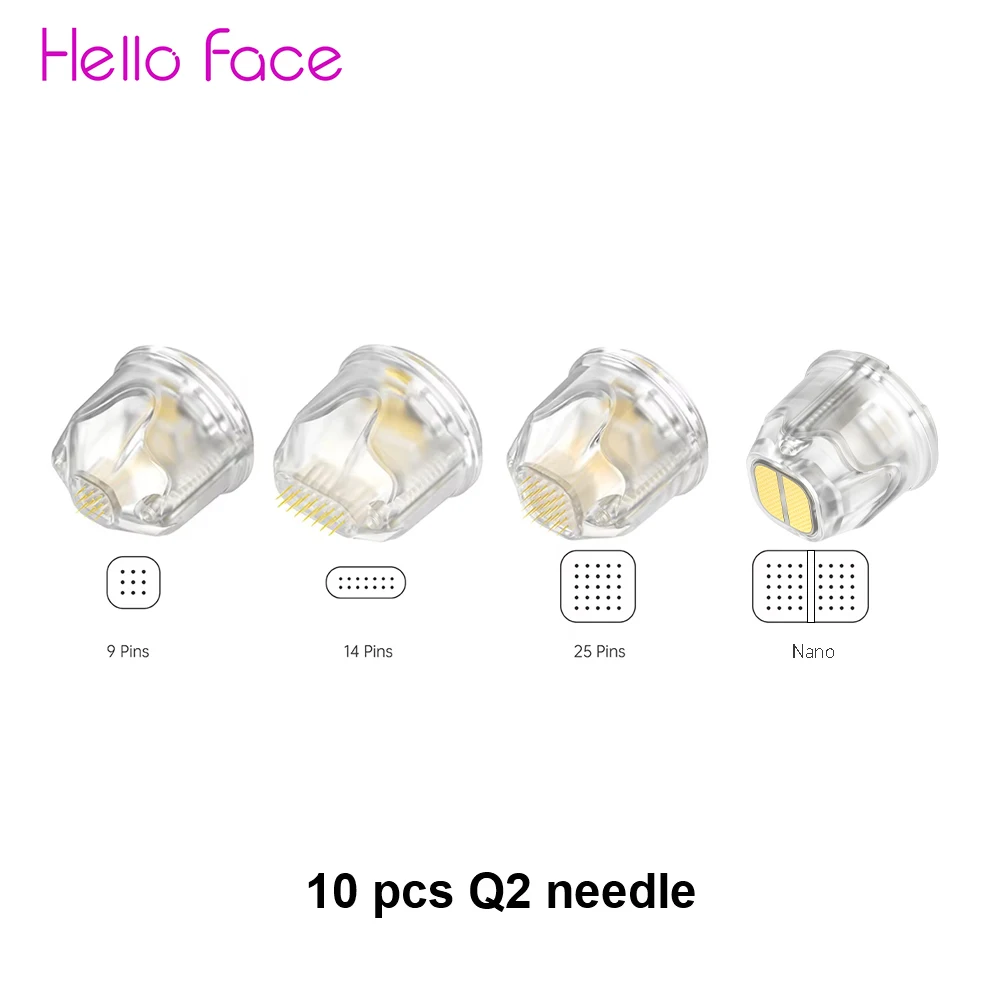 Hello Face Q2 Титан Игла Дерма Штамп Картридж 10 шт, Био Ручка Наполнители 9/14/25 игл и Нано Иглы. Для Bio Pen Q2 и Hello Face Q2