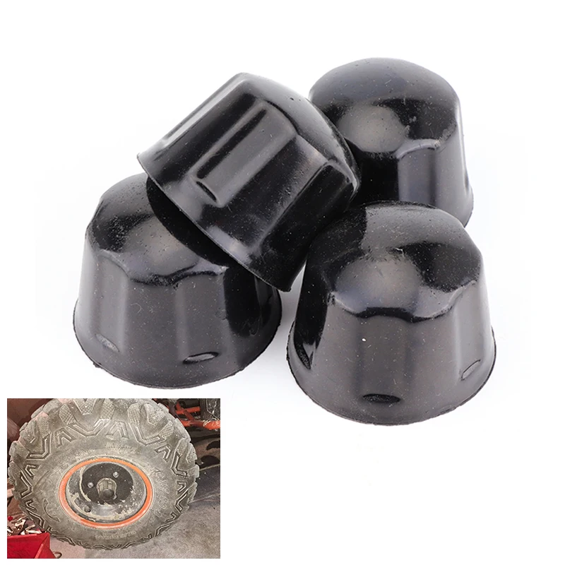 4 pçs/lote porcas de poeira de borracha cobre protetor contra poeira para 50cc 70cc 110cc 125cc atv go kart quad bike 4 rodas acessórios da motocicleta