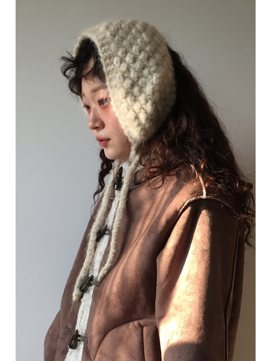 Winter Knitted Ear Muffs for Women Blogger Favorite Warmth Protection Ear Covers with Ties Faionable And Functional Ear Pads