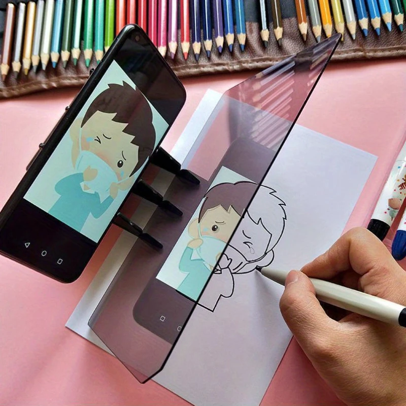 Tavolo da disegno ottico con immagini chiare, strumento per schizzi con tavolo da disegno per pittura con proiettore portatile per principianti, artisti