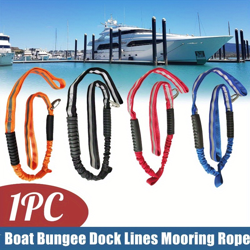 Dock Lines Elastic Marine Rope Bungee Cords Shock Ties für Kajak Wasserfahrzeuge Jet Ski Ponton Kanu Power mit reflektierendem Streifen